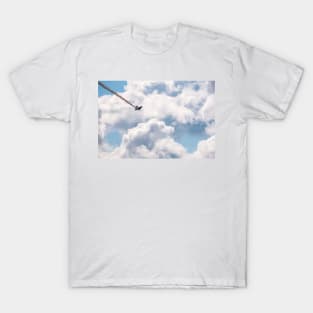 Biplane Flying into the Clouds T-Shirt